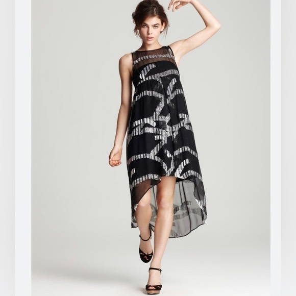 Marc Jacobs Black and Silver Patterned Dress - Picture 1 of 11